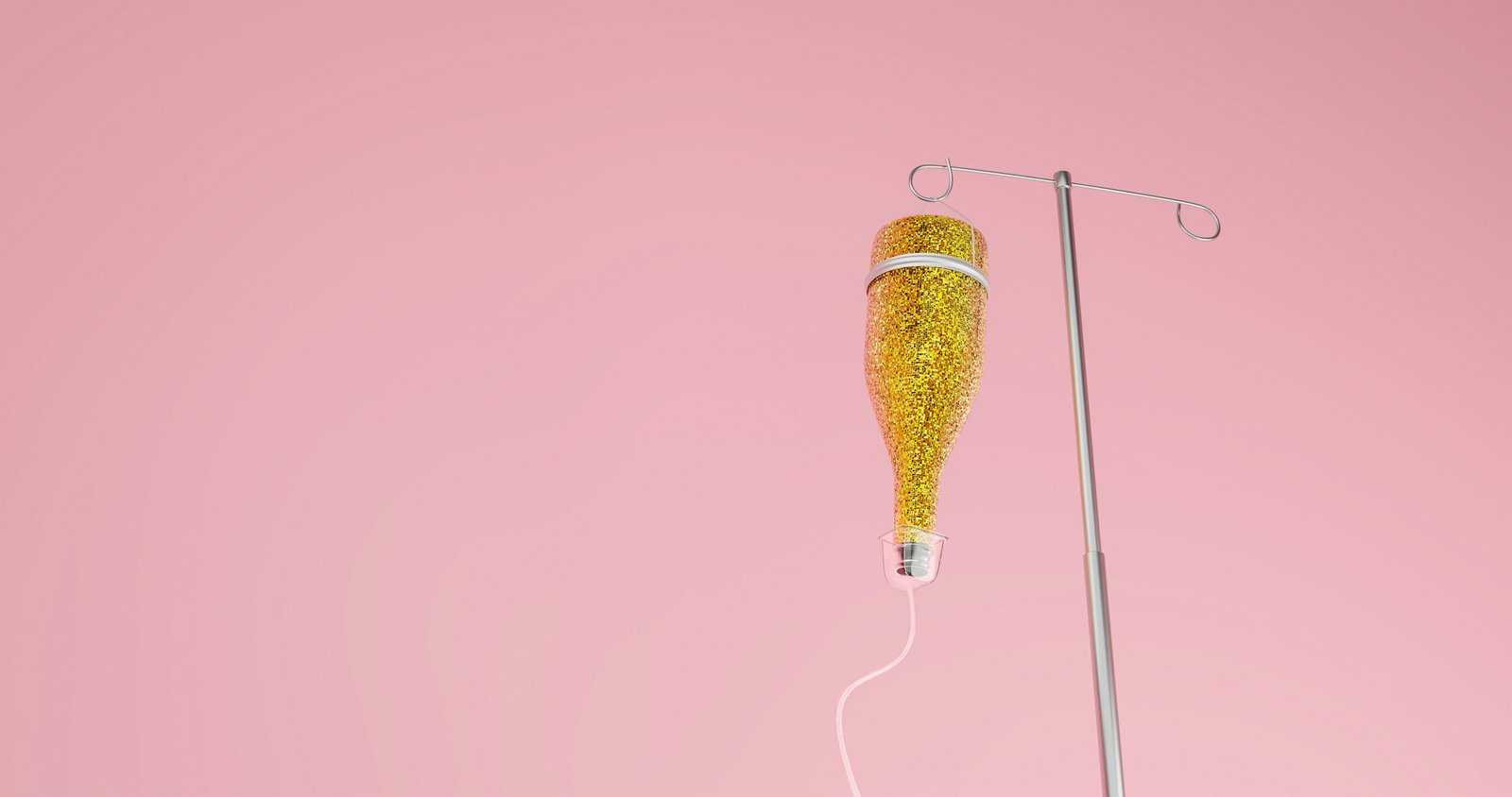 A medical device is hooked up to a light pole