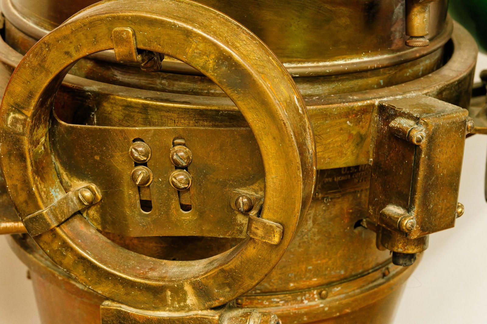 A close up of a metal container on a table